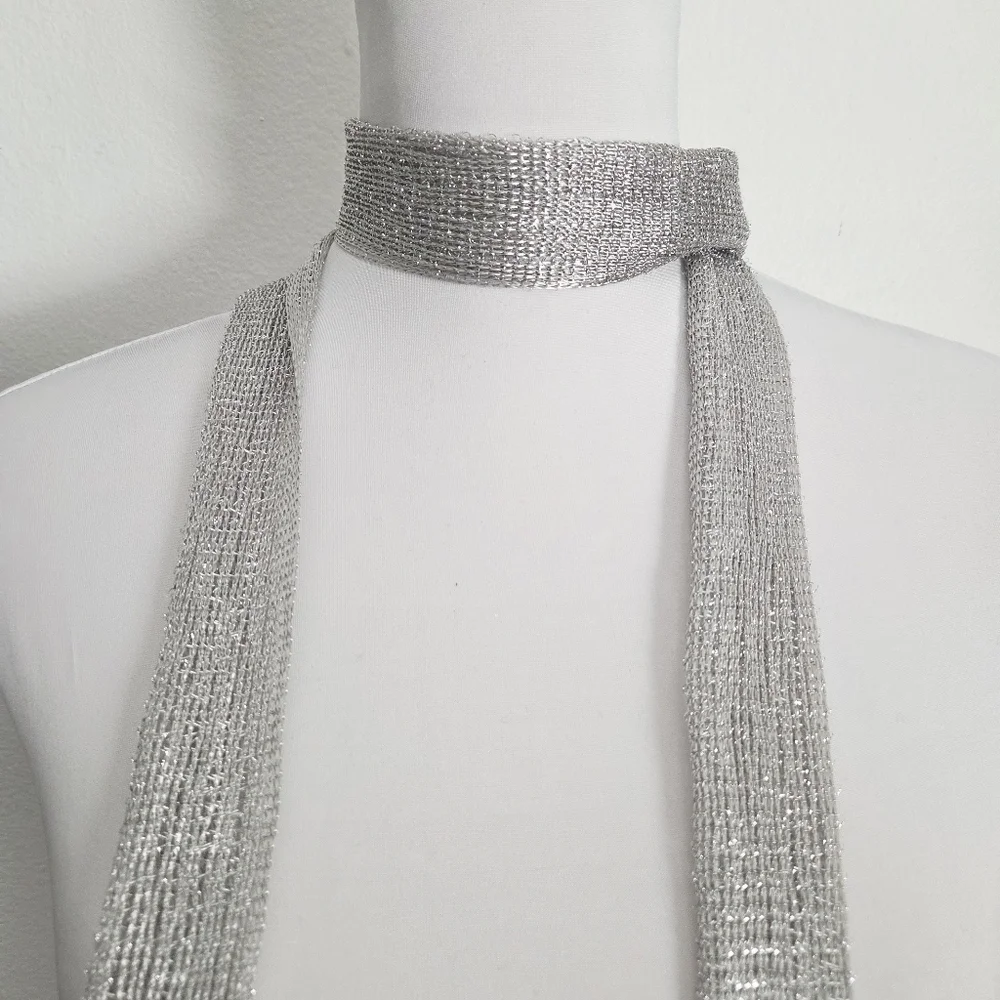 Wrap around silver scarf - Picture 4 of 5